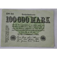 1923 год Германия 100 000 марок