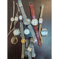 Большой лот винтажных часов 11 штук