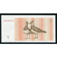 Литва 1 талон 1992 P39. Серия TA. UNC