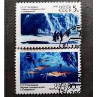 Марки СССР 1990 год Научное сотрудничество