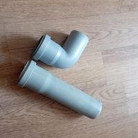 Колено и труба канализации (Dn 50, угол 90)