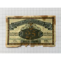 25 пфеннингов (нотгельды) 1921 г. Германия.