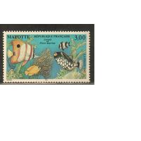 Майотта-1997(Мих.42),  ** ,   Морская  Фауна , Рыбы(одиночка)