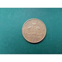 2 пенса Великобритания.