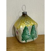 Ёлочная игрушка СССР!!! РАННИЙ РЕДКИЙ ДОМИК!!! РАСПРОДАЖА КОЛЛЕКЦИИ!!! С РУБЛЯ!!!