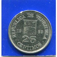 Венесуэла 25 сентимо 1989