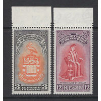 1951 Подветренные острова, Южно-Антильские острова** Университет, Герб, Принцесса Алиса, пара