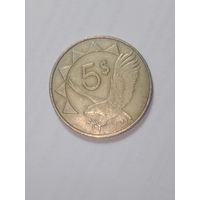 Намибия 5 долларов 2012 года .