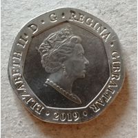 Гибралтар 20 пенсов, 2019 Островные игры, отметка "АА", UC# 187