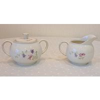 Сахарница / Молочник фарфор слоновая кость Porzellanfabrih Arzberg Bayern Германия 1950-е годы.