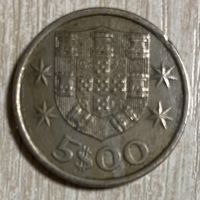 Монета 5 эскудо 1976 год. Португалия