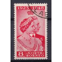 99.BrKS. Великобритания. Колонии. Северное Борнео. Серебряная свадьба Георга VI и Елизаветы. 1948 г. 8с. Mi.#271.