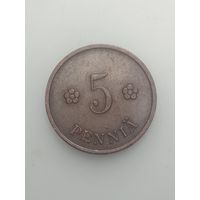 Финляндия 5 пенни 1934 года .
