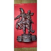 Статуэтка Буддистская Шива и Парвати. Металл. С рубля. Незаменимый Аксеессуар Духовно развитого Индивидуума.