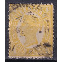 17.Aust. Великобритания. Австралийские штаты. Квинсленд. Виктория. Стандарт. 1897/07 гг. 4p. Mi.#100.