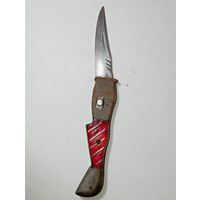 Складной нож с декоративной ручкой из оргстекла , и металла , СССР, 1950-60 гг. Редкость . С рубля .