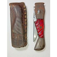 Складной нож с декоративной ручкой из оргстекла , и металла , СССР, 1950-60 гг. Редкость . С рубля .