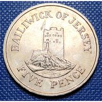 Джерси 5 пенсов 1984 г.