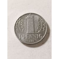 ГДР 1 пфенинг 1968