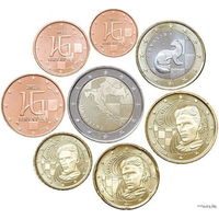 Хорватия набор монет 1, 2, 5, 10, 20, 50 евроцентов; 1, 2 евро, UNC. Предложите свою цену или обмен!