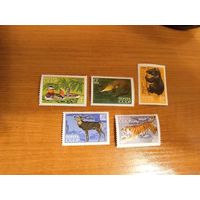 1970 СССР Загорский 3836-3840 полная серия фауна чистая MNH** (с-11)