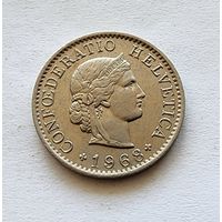 Швейцария 5 раппенов, 1968