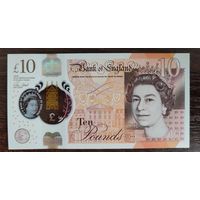 Великобритания (Англия) 10 фунтов 2016 Unc P-395a полимер UNC