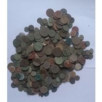 Монеты разные для опытов , 450 штук , с 1 рубля, без мц