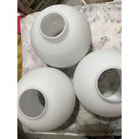 Плафон полушар средний матовый Е27, стекло. 3 шт.