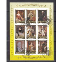 Европейские короли. 1994. Малый лист б/з. Michel N 2531-2611 (- е).