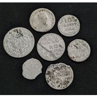 Серебро РИ, Речь Посполитая и тд. С Рубля! (Шостак, 20 копеек Екатерина, 2 гроша РП и т.д.)