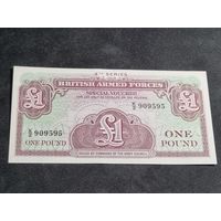 ВЕЛИКОБРИТАНИЯ 1 фунт Ваучер британских вооруженных сил 4 серия Unc
