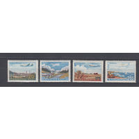 Авиапочта. Румыния. 1956. 4 марки. Michel N 1626-1629 (15,0 е)
