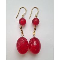 Серьги длинные, яркие