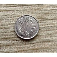 Werty71 Каймановы острова 5 центов 1999 криветка Королева в годах