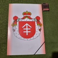 Герб "Лис" рода Сапег. Папка для бумаг 30*21,5. г.Витебск