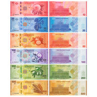 Сирия. Полный набор  (10, 25, 50, 100, 200, 500 фунтов)  2025 год UNC   НОВИНКА