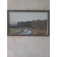 Картина "Осень". Холст, масло. 25*44 см. Михеева В.Н.