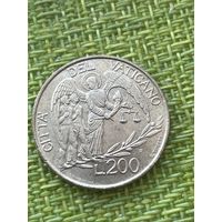 Ватикан 200 лир 1997 г ( 19-й год правления Иоанна Павла II )