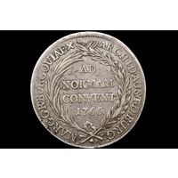 Талер 1766 г. Бургау (Австрия), Мария Терезия. Кабинетная патина, пореже!