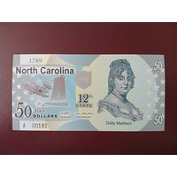 Штат Северная Каролина 50 долларов UNC