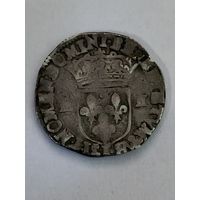 Монета-Людовик XIII Справедливый. Четверть экю.1627 г.