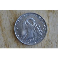 Ватикан 5 лир 1976 с 1 руб