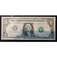 1 доллар США 2017 г., номера подряд F10569990* F10569991* F10569992* Звёздные