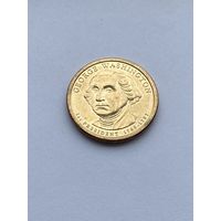 1 доллар, 1-й президент США Джордж Вашингтон