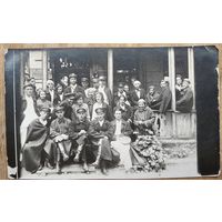 Фото группы военных с женами(?). 1930-е. 8.5х13.5 см