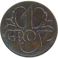 Польша 1 грош 1923г.