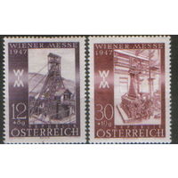 2 марки из серии 1947г. Австрия "Венская ярмарка"