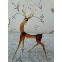 Статуэтка олень цветное стекло СССР