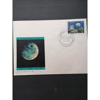 Польша 1969 КПД с маркой "Первая посадка на Луне американского космического корабля с космонавтами "APOLLO-11" (спецгашение) марка Mi.1940 каталог 1.50 евро
